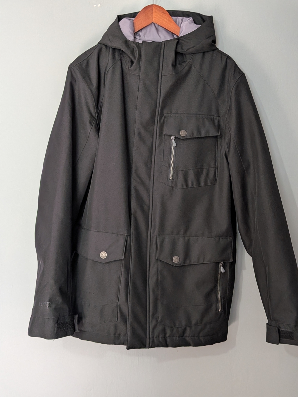 Firefly Aquabase Men's Black Hooded Utility Ski Snowboard Jacket Winter